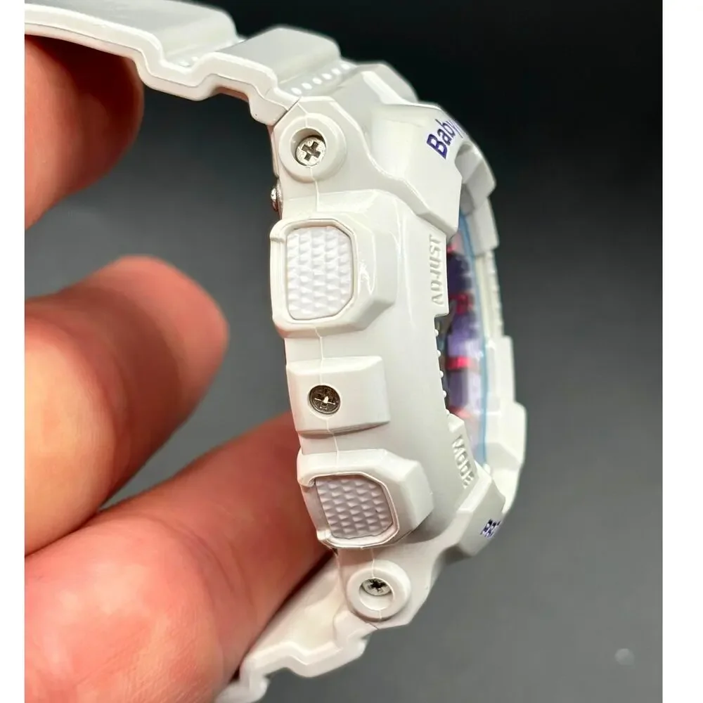 Casio Baby-G BA112-7A White Analog Digital Women's Watch NIB Discontinued